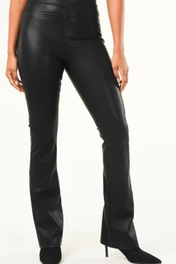 Faux Leather Flared Pants Afke | Black... | Knit-Ted | Little Soho