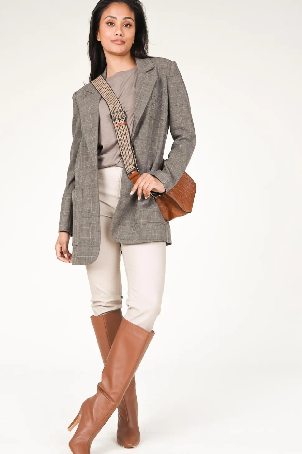 Faux Leather Leggings Amber | Sand... | Knit-Ted | Little Soho