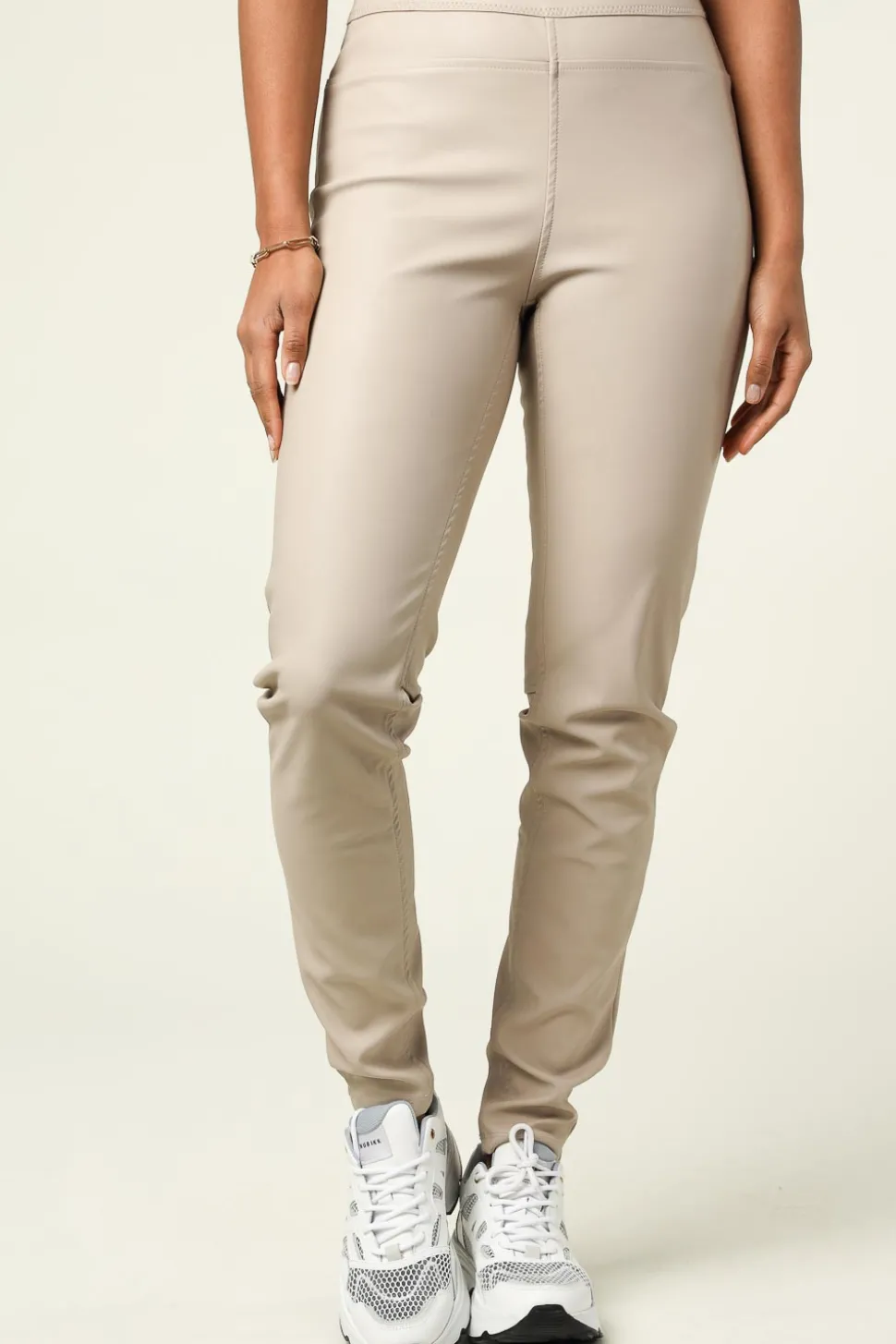 Faux Leather Leggings Amber | Sand... | Knit-Ted | Little Soho