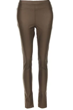 Faux Leather Leggings Amber | Taupe... | Knit-Ted | Little Soho