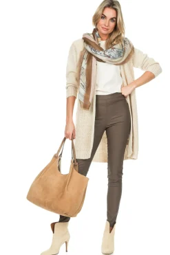 Faux Leather Leggings Amber | Taupe... | Knit-Ted | Little Soho