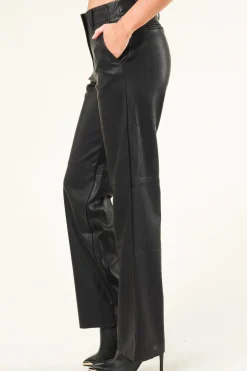 Faux Leather Pants Naomi | Black... | Knit-Ted | Little Soho