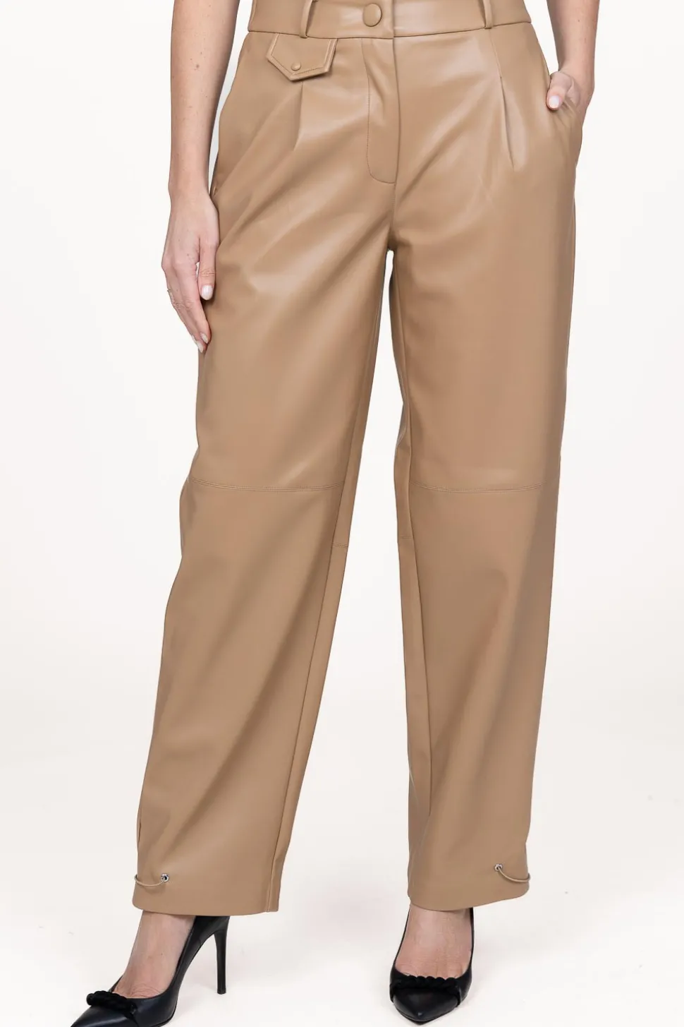 Faux Leather Pants Reese | Camel... | Dante 6 | Little Soho