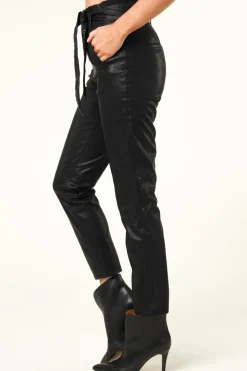 Faux Leather Paperbag Pants Francis | Black... | Knit-Ted | Little Soho