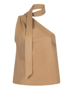 Faux Leather Top Vienna | Camel... | Dante 6 | Little Soho