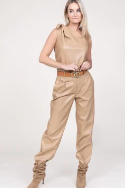 Faux Leather Top Vienna | Camel... | Dante 6 | Little Soho
