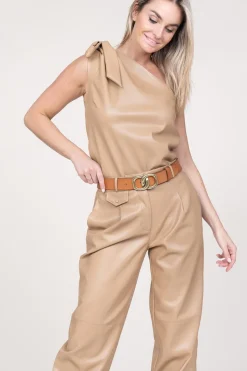Faux Leather Top Vienna | Camel... | Dante 6 | Little Soho
