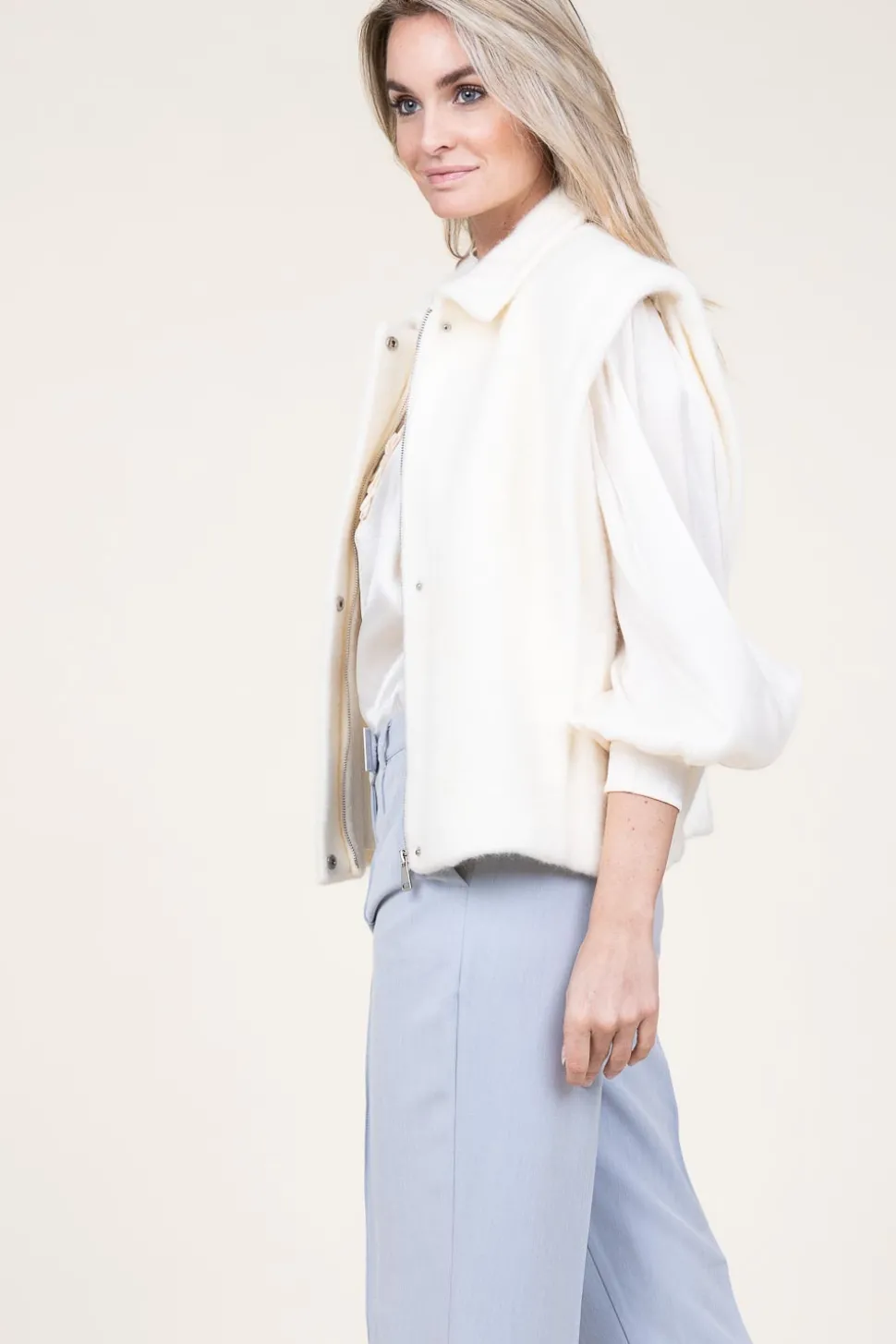 Faux Mohair Waistcoat Helen | Natural... | Studio Ar | Little Soho