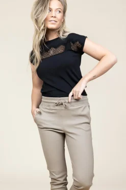 Fine Knitted Top With Lace Kulgola | Black... | Kocca | Little Soho