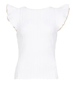 Fine Knitted Top With Ruffles Curuana | White... | Kocca | Little Soho