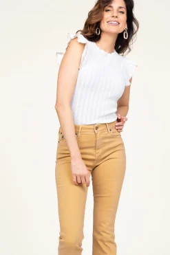 Fine Knitted Top With Ruffles Curuana | White... | Kocca | Little Soho
