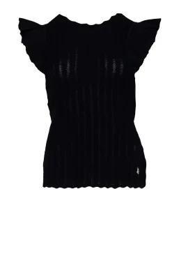 Fine Knitted Top With Ruffles Curuana | Black... | Kocca | Little Soho