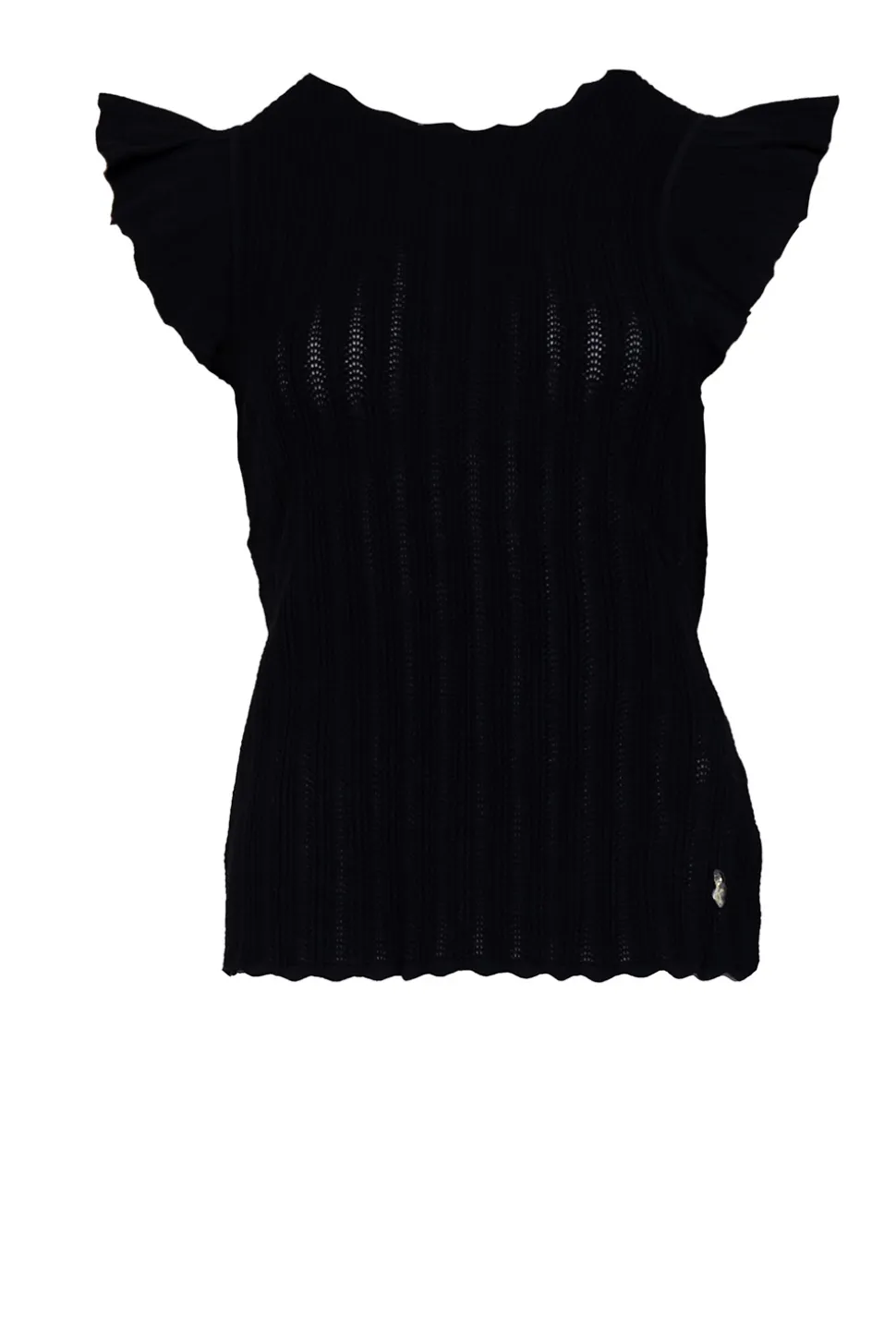 Fine Knitted Top With Ruffles Curuana | Black... | Kocca | Little Soho