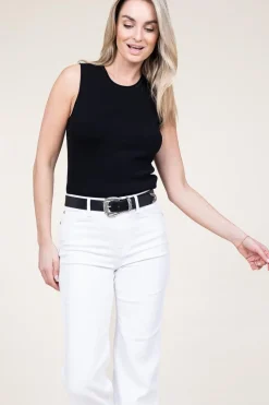Fine Knitted Viscose Top Wilda | Black... | Second Female | Little Soho