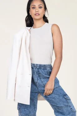 Fine Knitted Viscose Top Wilda | Natural... | Second Female | Little Soho