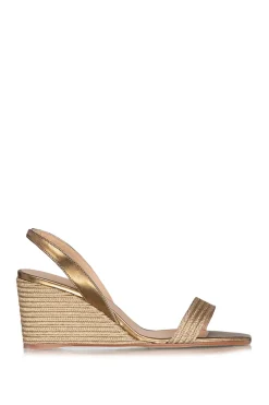 Fine Leather Wedges Barby | Gold... | Castaner | Little Soho