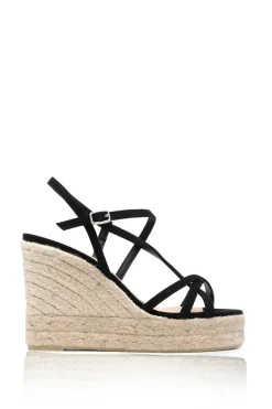 Fine Suede Wedge Betty | Black... | Castaner | Little Soho