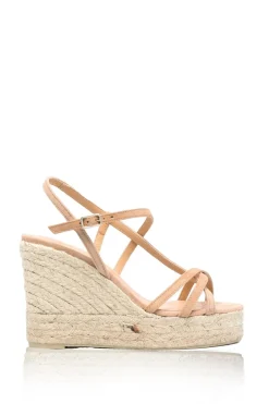Fine Suede Wedge Betty | Camel... | Castaner | Little Soho