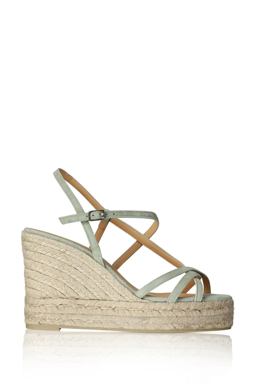 Fine Suede Wedges Betty | Green... | Castaner | Little Soho
