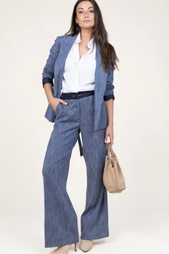 Flowy Denim Trousers Modat | Blue... | Liu Jo | Little Soho