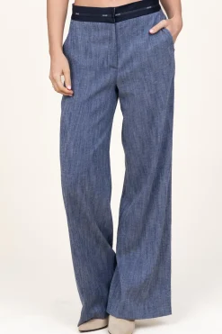 Flowy Denim Trousers Modat | Blue... | Liu Jo | Little Soho