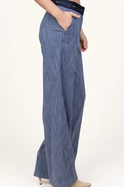 Flowy Denim Trousers Modat | Blue... | Liu Jo | Little Soho