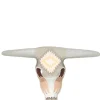 Hand-Painted Wooden Buffalo Mask Jeff | Grey/Light Pink... | Little Soho Living | Little Soho