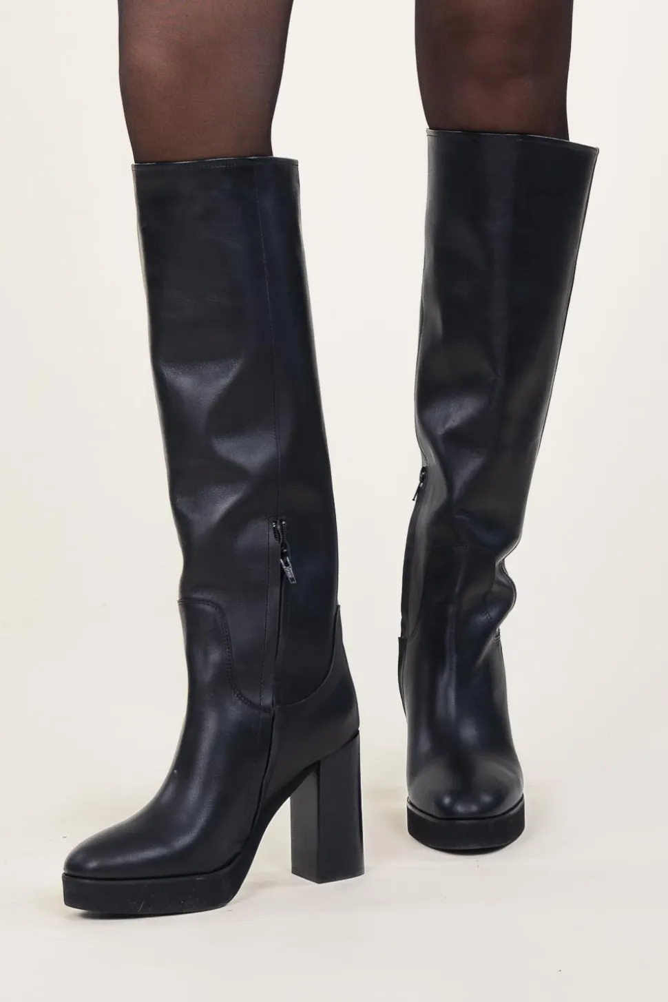 High Boot With Platform Hailey Rhode | Black... | Nubikk | Little Soho