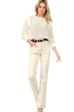 High Retro Flare Jeans Riley L34 | Natural... | Lois Jeans | Little Soho