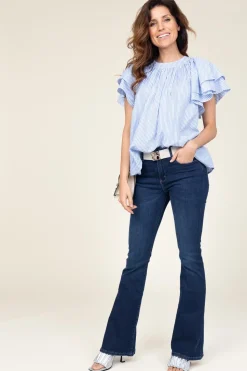 High Waist Flared Jeans Raval L34 | Dark Blue... | Lois Jeans | Little Soho