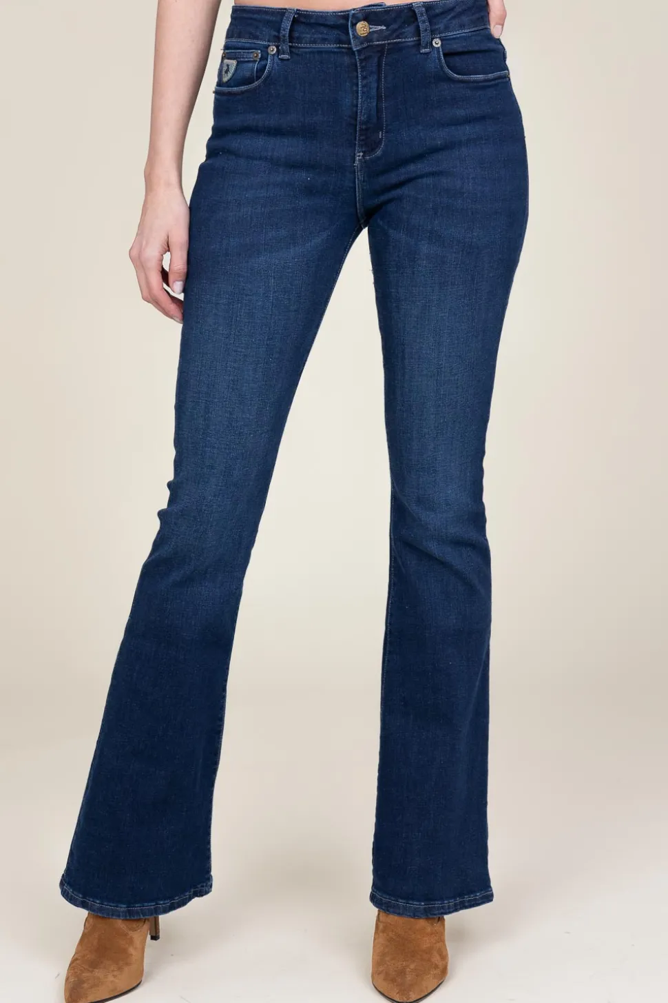 High Waist Flared Jeans Raval L34 | Dark Blue... | Lois Jeans | Little Soho