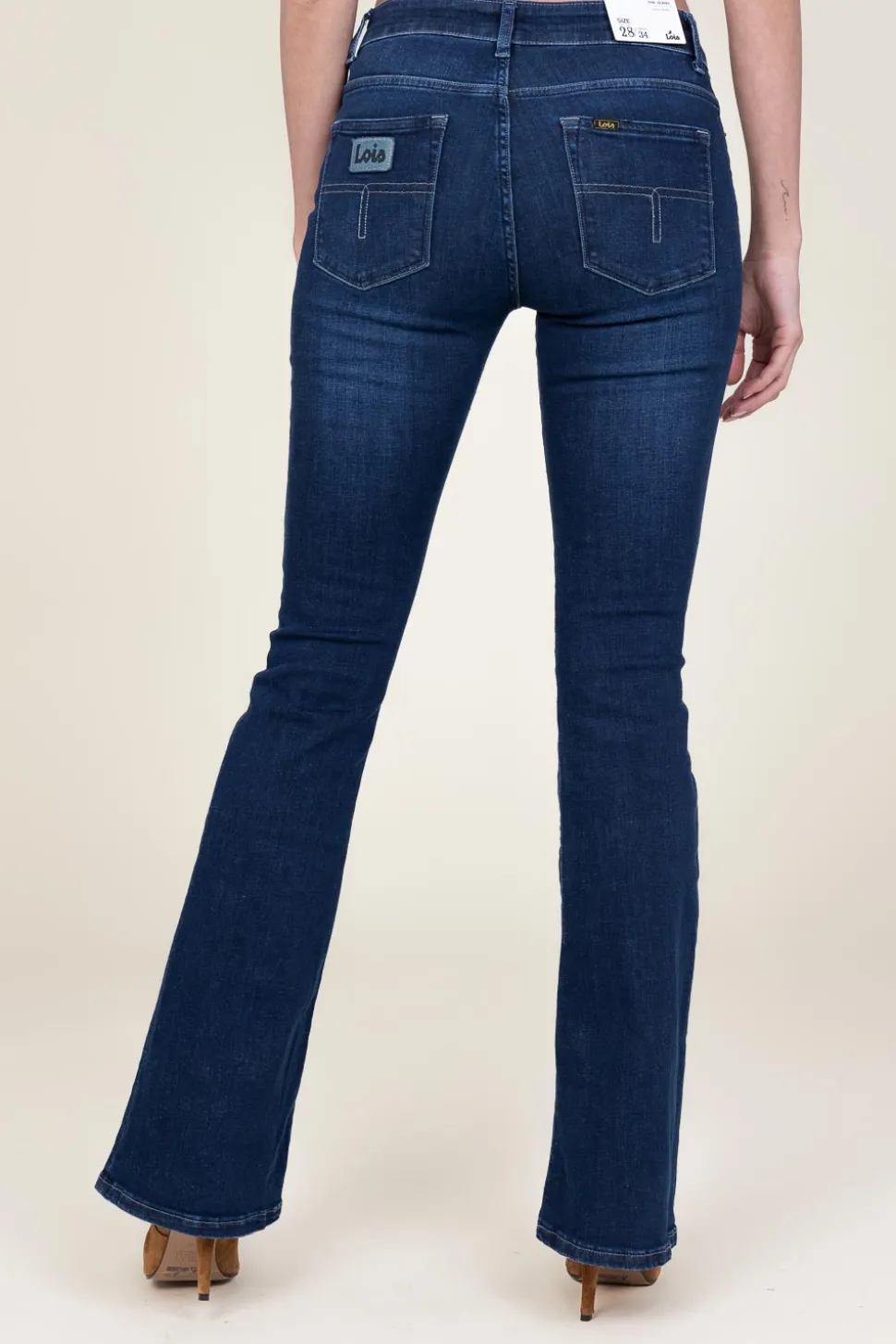 High Waist Flared Jeans Raval L34 | Dark Blue... | Lois Jeans | Little Soho