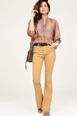 High Waist Flared Jeans Raval L34 | Yellow... | Lois Jeans | Little Soho
