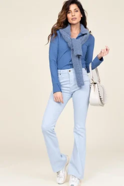 High Waist Flared Stretch Jeans Raval L32 | Blue... | Lois Jeans | Little Soho