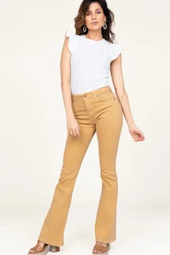 High Waist Flared Stretch Jeans Raval L32 | Yellow... | Lois Jeans | Little Soho