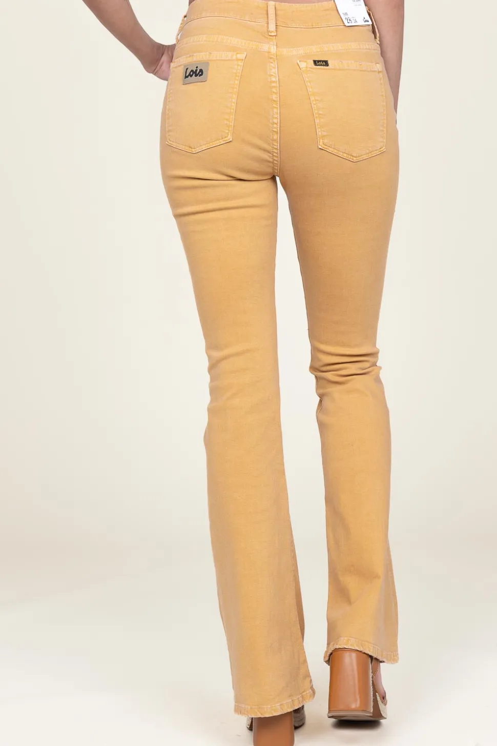 High Waist Flared Stretch Jeans Raval L32 | Yellow... | Lois Jeans | Little Soho