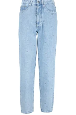 High Waist Jeans With Embroidery Colorado | Blue... | Berenice | Little Soho