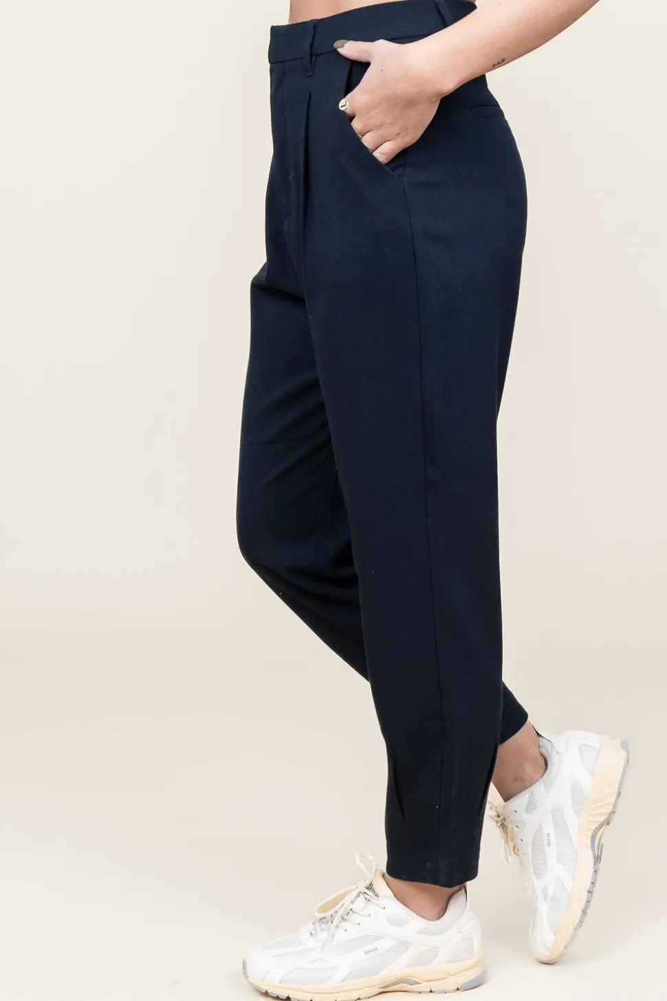 High Waist Trousers Tailor | Blue... | Copenhagen Muse | Little Soho