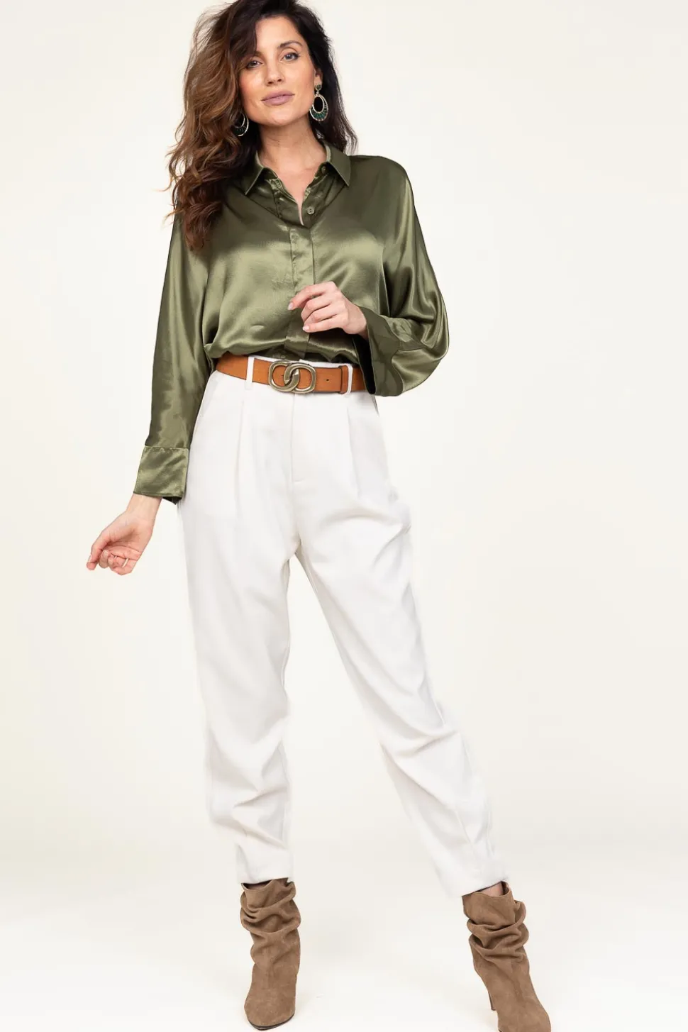 High Waist Trousers Tailor | Natural... | Copenhagen Muse | Little Soho