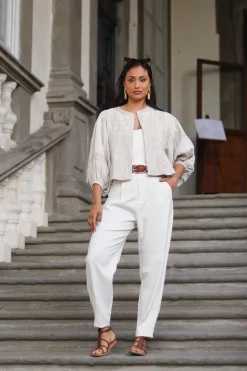 High Waist Trousers Tailor | Natural... | Copenhagen Muse | Little Soho