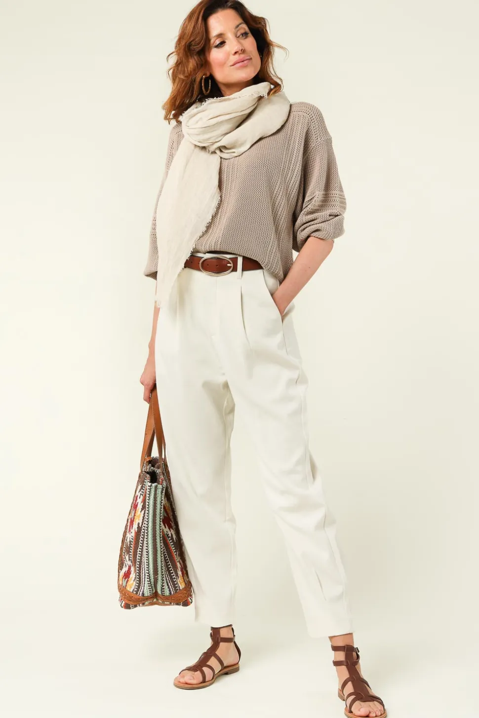 High Waist Trousers Tailor | Natural... | Copenhagen Muse | Little Soho