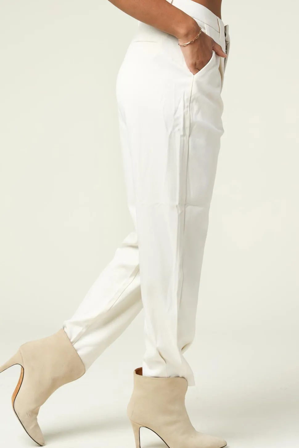 High Waist Trousers Tailor | Natural... | Copenhagen Muse | Little Soho