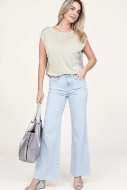 High Waist Wide Leg Jeans Dojo | Blue... | 7 For All Mankind | Little Soho