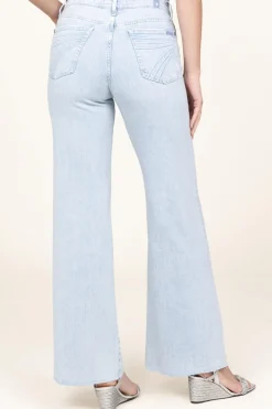 High Waist Wide Leg Jeans Dojo | Blue... | 7 For All Mankind | Little Soho
