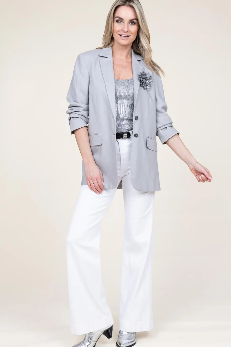 High Waist Wide Leg Pants Dojo | White... | 7 For All Mankind | Little Soho