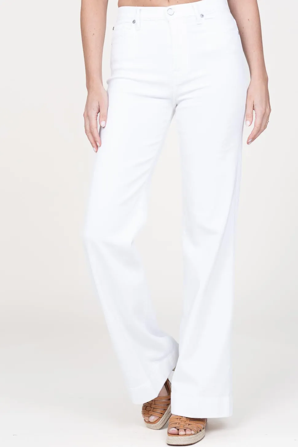 High Waist Wide Leg Pants Dojo | White... | 7 For All Mankind | Little Soho