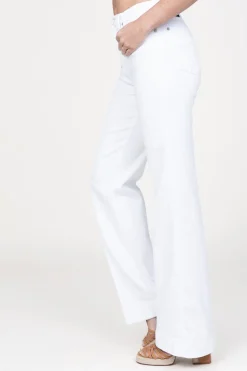 High Waist Wide Leg Pants Dojo | White... | 7 For All Mankind | Little Soho