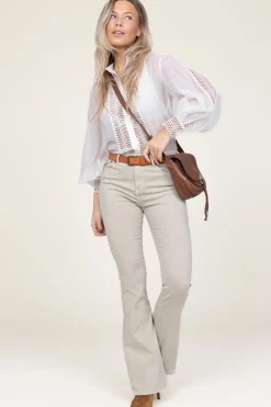 Hw Flared Stretch Jeans Raval L34 | Beige... | Lois Jeans | Little Soho