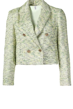 Jacquard Blazer With Lurex Carmine | Green... | Liu Jo | Little Soho