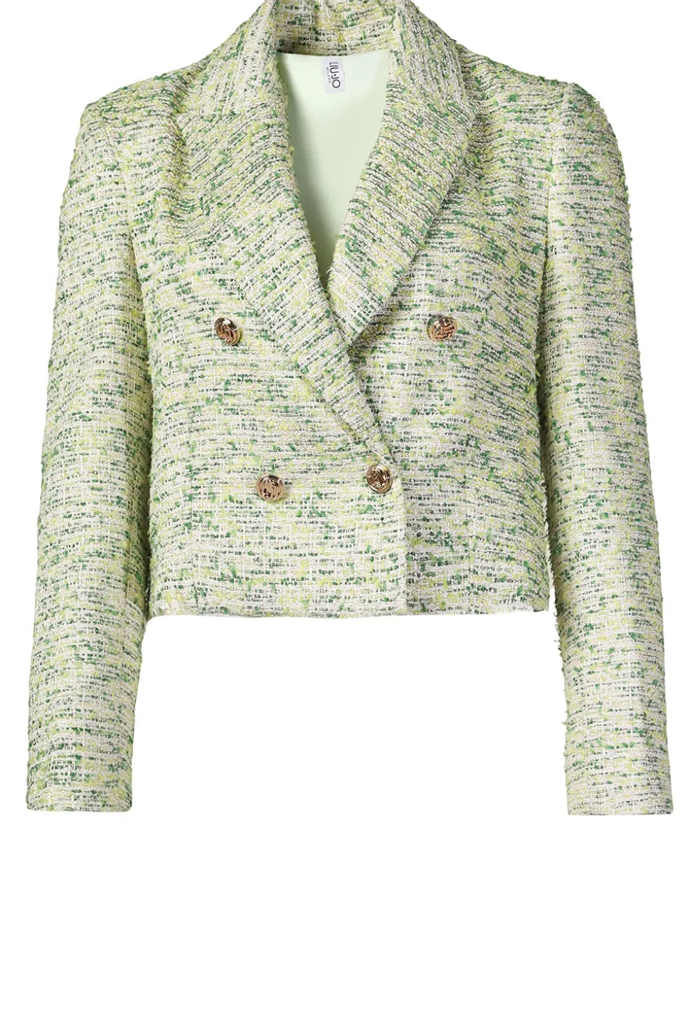 Jacquard Blazer With Lurex Carmine | Green... | Liu Jo | Little Soho